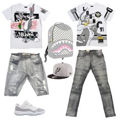 Best Drip Outfits Men, Sprayground Backpack Outfit, Male Drip Outfits, First Day Of School Outfit Men, Designer Drip Outfits Men, Drippy Outfits Men, Mens Drippy Outfits, Grey Outfit Men, Spray Ground Backpack