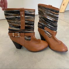 Francescas Coachella Bootie - 2.5" Heel Height - 2 1/2 Inch Heel - Never Worn - Coachella Boho Hippie Style - Aztec Desert Southwest Style - Size 8.5 - Cowboy Western Vibes - Nashville Bachelorette Party Accepts Most Offers! Bundle + Save! Coachella Shoes, Big Sweaters, Tan Boots, Boot Brands, Closet Fashion, Brown Shoe, Shoes Heels Boots, Ankle Booties, Bootie