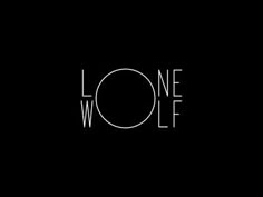 the word lone written in white on a black background with an oval and line pattern