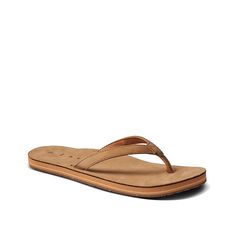 Reef-Solana Flip Flop Sandals are a summertime staple- upgrade your collection with the Solana flip flops from Reef. An upgraded version of your favorite casual style, this pair is crafted with a high-quality leather material and a comfortable molded footbed. Brown Single Toe Strap Flip Flops For Beach Season, Casual Brown Flip Flops For Everyday, Casual Everyday Brown Flip Flops, Brown Summer Flip Flops With Cushioned Footbed, Brown Cushioned Summer Flip Flops, Casual Everyday Flip Flops With Single Toe Strap, Summer Brown Flip Flops With Textured Footbed, Adjustable Casual Flip Flops For Everyday, Casual Everyday Toe Post Flip Flops