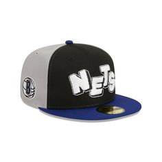 The Brooklyn Nets 2023 City Edition 59FIFTY Fitted Cap features an embroidered Nets wordmark at the front black panels with an official NBA Logoman at the rear. Additional details include a team logo at the right-wear side and a red undervisor. Breathable Mesh Six-panel Snapback Hat For Sports, Mesh 5-panel Snapback Hat, Brooklyn Nets Jersey, Team-colored Six-panel Snapback Hat For Sports, Navy Six-panel Snapback Hat For Sports, Winter Neutral, Brooklyn Nets, Black Panels, Wedding Watch