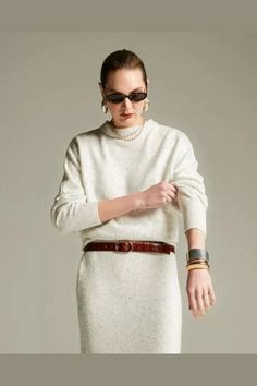 The Norway Sweater by Maria Pavan is a must-have for any wardrobe. Its timeless and modern design will add versatility to your style. Stay stylish and comfortable with this unique piece. Elegant Sweater For Daywear, Elegant Winter White Sweater For Work, Elegant Neutral Sweater For Fall, Modern Beige Sweater For Workwear, Modern Beige Sweater For Work, Modern Beige Workwear Sweater, Versatile Beige Sweater For Work, Elegant Fitted Neutral Sweater, Modern White Sweater For Fall