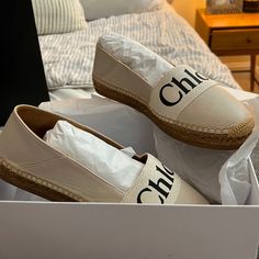 Brand New Don't Fit Got Them As A Gift Chloe Espadrilles, Ankle Tie Espadrilles, Denim Espadrilles, Lace Up Espadrilles, Chloe Shoes, Wedge Espadrilles, Round Toe Shoes, Brown Wedges, Espadrilles Platform