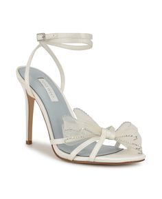 in stock White Stiletto Heels, White Strappy Heels, High Heels Classy, Bridal Women, Elegant High Heels, Womens Stilettos, Strap Sandals Women, Floral Shoes, White Heels