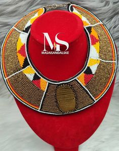 100% handcrafted using fine beads. Beads are sewn onto the leather firmly. Masai choker necklace is truly African inspired just for you.You will get a lot of compliments when you wear this statement necklace,that's designed in a variety of colours,to create a breathtaking piece.. Necklace Traditional, Necklace African, Maasai, African Jewelry, African Inspired, Bib Necklace, Traditional Wedding, Wedding Necklace, Cute Jewelry