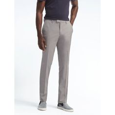 Banana Republic Flat Front Trousers Dress Pants - Italy Havana Fabric Luxury Wear By Marzotto Modern Slim Fit Gray Micro-Striped - Size 40/36 New With Tags Fabric & Care 53% Wool, 47% Cotton Dry Clean Slim Fit Full-length Dress Pants For Summer, Fitted Pants For Summer Business Casual, Fitted Chinos For Business Casual In Summer, Fitted Chinos For Summer Business Casual, Summer Fitted Chinos For Business Casual, Fitted Business Bottoms For Summer, Fitted Summer Business Bottoms, Elegant Full-length Chinos For Spring, Semi-formal Summer Pants