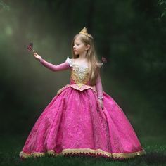 2019 Couture Aurora Dress Pink Dress For Halloween Dress-up, Pink Long Sleeve Halloween Dress, Pink Long Sleeve Dress For Halloween, Fairytale Halloween Dress, Princess Long Sleeve Halloween Dress, Princess Style Long Sleeve Halloween Dress, Long Sleeve Princess Dress For Halloween, Red Dress For Halloween Dress-up, Red Halloween Dress For Dress-up