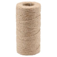 a spool of jute twine on a white background