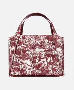 Discover Stella's Burgundy Logo Fungi Forest Toile de Jouy Tote Bag today. Free standard shipping is available on all orders. Shop online now. Stella Logo, Circular Logo, Banana Plants, Embroidered Tote Bag, Embroidered Tote, Womens Designer Handbags, Vegan Bags, Bags Logo, One Bag