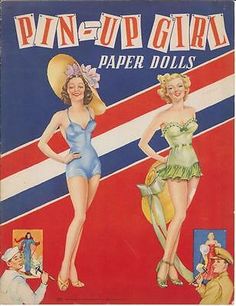 an advertisement for pin - up girl paper dolls from the 1950's