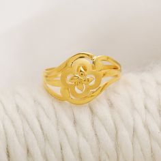 Please click -- Learn more about this item -- below for a full description 22k gold ring handmade jewelry made in India weight is 2.59 grams approx. ring size is 6.75 US  width is 1.2 centimeter approx. Traditional Gold Flower Ring For Formal Occasions, Traditional Yellow Gold Engraved Promise Ring, Traditional Yellow Gold Flower Ring As Gift, Traditional Yellow Gold Flower Ring Gift, 22k Gold Flower Ring As Gift, Gold Flower Ring With Intricate Design For Anniversary, Traditional Yellow Gold Flower Ring For Gift, Traditional Yellow Gold Flower Ring For Anniversary, Gold Anniversary Flower Ring With Intricate Design