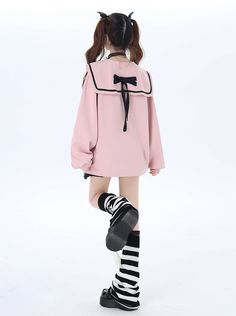 ❤︎Star Sweetger Sailor Long Mine Tops❤︎ Black Techwear, Steampunk Fashion Male, Summer Sweatshirt, Gothic Skirts, Pink Preppy, Style Kawaii, Ruffle Mini Skirt, Kawaii Fashion Outfits, Sailor Collar