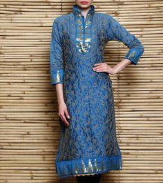 Blue Silk Noorie Kurta With Chikankari  #ShopNow #InstaFashion #InstaShop #InstaIndian #IndianArtizans #InstaEthnic #Ethnic #InstaStyle #Fashion #Collection #BuyNow #Garments #EthnicFiesta #OnlineShopping Blue Silk, Cover Up