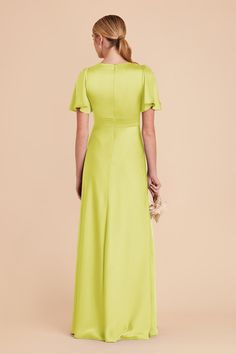 Marni Matte Satin Dress - ChartreuseMarni Matte Satin Dress - Chartreuse Marni Dress, Satin Bridesmaid Dress, Birdy Grey, Satin Bridesmaid Dresses, Matte Satin, Bridesmaid Gown, Bridesmaids Dresses, Satin Dress, Flutter Sleeves