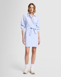 Striped Poplin Shirt Dress, Dress Flats, Poplin Shirt, Dress 100, For All Mankind, 7 For All Mankind, Striped Dress, Dream Closet, Inside Out