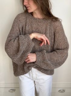 This soft sweater will warm you in the coldest days. Its weight is only 300g, and the heat is a whole ton.  Multi-colored blotches in the yarn add unusualness and originality to the product! Model size: S (85-75-96) Height - 168cm  Measurements of sweater: length ~ 70cm (27,56'') width ~ 65cm (25,59'') If you need a different size or color, please contact me for details or indicate your wishes in the «Personalization» column. This gentle creation requires careful care, so you need to wash it with your hands in cold water. Sweater Chunky, Sweater Oversized, Sweater Oversize, Alpaca Sweater, Hand Knitted Sweaters, Mohair Sweater, Soft Sweater, Oversized Pullover, Pullover Sweater Women