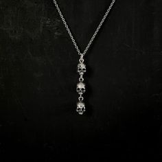 Skulls Stacked, Bp Jewelry, Trio Necklace, Skull Accessories, Edgy Jewelry, Necklaces Silver, Y Necklace, Dope Jewelry, Skull Jewelry