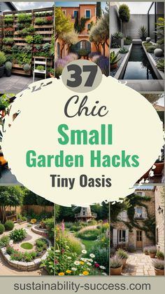 37 Adorable Small Garden Ideas For Your Tiny Oasis Plant Nook Ideas, Small Garden Hacks, Small Garden Oasis, Urban Garden Design, Small Garden Ideas, Landscaping Backyard, Cozy Nooks, Garden Hacks, Cozy Patio