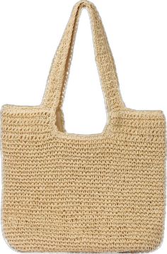 Beige Rectangular Shoulder Bag For Vacation, Lightweight Beige Rectangular Beach Bag, Packable Rectangular Bag For Beach Season, Beige Packable Bag For Vacation, Packable Beige Bags For Vacation, Beige Rectangular Straw Bag For Vacation, Lightweight Rectangular Shoulder Bag For Vacation, Rectangular Sand Color Bag For Vacation, Rectangular Beige Straw Bag For Vacation