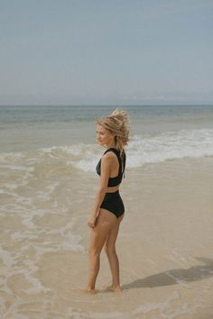 Black High-Waisted Bikini Bottoms | Geode Swimwear Cute Modest Swimwear, Modest One Piece, Black Swimsuit Bottoms, Ruched Swimsuit, Teal Hair, Modest Swimsuits, Modest Swimwear, Swimsuit Bottoms, Women Helping Women