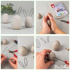 the process of making an easter bunny decoration