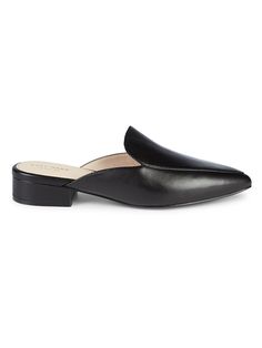 Piper Leather Mules Elegant Slip-on Synthetic Slippers, Sleek Office Closed Toe Flats, Elegant Slip-on Slippers For Formal Occasions, Elegant Formal Flat Slippers, Elegant Pointed Toe Slippers For Spring, Elegant Round Toe Formal Slippers, Classic Slip-on Pointed Toe Flats With Low Heel, Synthetic Closed Toe Slip-ons For Office, Formal Pointed Toe Flats With Removable Insole