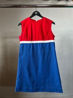 "1960s dress by Penneys - Has a light mark on the right of the chest from a sticker from a long time ago, and a slight old clothes smell. Selling as is 17.5\" Pit to Pit  32\" Waist  38\" Hip  34\" Length All sales final, please ask any questions before buying - thanks!" Sleeveless Red Vintage Dress, Red Sleeveless Vintage Dress, 1950s Red Sleeveless Dress, Red Sleeveless 1950s Dress, Red Sleeveless Retro Vintage Dress, Retro Red Sleeveless Vintage Dress, Red Sleeveless Mod Dress, Prairie Fashion, 1960s Dress