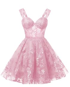 Adolescenti Tulle scintillante Rosa chiaro Abiti da ritorno a casa spalline spaghetti cocktail party vestito da ballo Party A-line Dresses With Adjustable Straps, Summer A-line Corset Dress For Prom, Sleeveless Dress With Delicate Straps For Prom, Prom Dress With Sweetheart Neckline And Delicate Straps, Sleeveless Corset Dress For Prom Cocktail, Sleeveless Corset Dress For Prom Season Parties, Glamorous Lace Summer Evening Dress, Wedding Mini Dress With Adjustable Straps, Wedding Tulle Dress With Spaghetti Straps