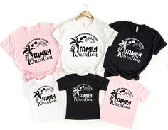 "Family Vacation 2023 Shirt, Family Vacation Shirt, Family Matching Shirt, Summer Vacation Shirt, Family Trip Tee, Gift for Traveler HOW TO ORDER 1️- Select the shirt size and color. 2️- Please Enter Design Color on to the Personalization Box. 3️- Choose your quantity as much as you want. 4️- After you added your note, please click \"Proceed to Check Out\" 5️- Finally, your order will be ready to ship 1-3 Business Day. * For multiple items go back to the listing and repeat the steps. Back Side U White Casual Shirt For Family Reunion, Family Matching T-shirts For Family Vacation, Family Matching Vacation T-shirt, Cotton T-shirt For Family Vacation In Summer, Cheap Custom Print T-shirt For Family Vacation, Family Matching Graphic T-shirt For Family Vacation, Vacation 2023, Gift For Traveler, Summer Vacation Shirt