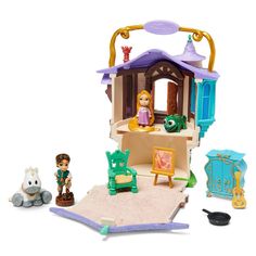 there is a doll house with furniture and accessories