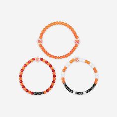 A whole new way to rep the team in style is here. Step up your fan fashion sense with this Tampa Bay Buccaneers Creamsicle 3 Pack Beaded Friendship Bracelet. These matching friendship bracelets have an all-over team-colored design and team logo displays, which makes them the perfect way to show your support for the Tampa Bay Buccaneers on gamedays and every day in between. Every bead bracelet design is the perfect addition to your outfit, whether you’re heading to the game, watching at home, or Matching Friendship Bracelets, Cool Friendship Bracelets, Calendar Reminder, Friendship Bracelets With Beads, Fan Fashion, Beads Bracelet Design, Bracelet Design, Tampa Bay Buccaneers, Friendship Bracelet Patterns