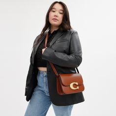 An every day superstar our Idol is one major mini bag. Crafted of our luxe refined leather with a high shine finish the foldover silhouette features an oversized magnetic C closure. Perfectly sized for all of your essentials it’s finished with a detachable crossbody strap and a chunky chain-link strap (for when you’re feeling a little fancy). | Coach Idol Bag - Women's Purses - Brass/burnished Amber Chic Bags With Cc Turnlock Closure And Double Flap, Chic Double Flap Bag With Cc Turnlock Closure, Designer Double Flap Shoulder Bag For Office, Chic Bag With Removable Pouch And Double Flap, Luxury Double Flap Shoulder Bag, Chic Double Flap Shoulder Bag For Everyday Luxury, Chic Rectangular Shoulder Bag With Cc Turnlock Closure, Designer Everyday Double Flap Bag, Designer Double Flap Everyday Bag