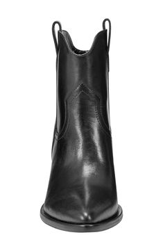 Timeless Western-inspired details define a versatile day-to-night boot given just-right height by a chunky stacked heel. 2 1/2" heel 4" shaft Leather upper/synthetic lining and sole Imported Western Boots Women, Western Boot, Marc Fisher, Stacked Heel, Western Boots, Leather Upper, Nordstrom, Size 6, Boots