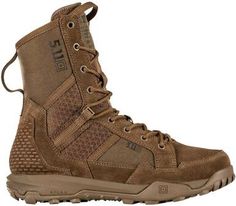 The 5.11 Tactical Men's ATLAS (A.T.L.A.S.) 8" Boot were developed with 5.11's All Terrain Load Assistance System which helps those who carry heavy weight on long shifts. These tactical boots are constructed of nylon with high abrasion air mesh and a water resistant suede upper. A high traction outsole lets you take corners in a foot pursuit or shooting drill or run headlong into whatever challenge stands in your way. Features: Ortholite footbed 5.11 A.T.L.A.S Support Plate Slip and oil resistant high traction outsole Locking ankle eyelet for secure lacing and fit 5.11 A.T.L.A.S. All Terrain Load Assistance System Water resistant suede leather upper with high abrasion air mesh nylon Echo Foam high rebound/energy return PU and Force Foam lightweight PU impact cushioning | 5.11 Tactical Men's Tactical High-top Abrasion-resistant Work Boots, Tactical High-top Combat Boots With Reinforced Toe, Tactical Black High-top Work Boots, Altama Boots, Belleville Boots, Military Boots With Reinforced Toe For Outdoor, Military Tactical Boots, Rocky Boots, Tactical Duffle Bag