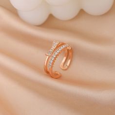 Luxury Gold Color Pearl Zircon Rings for Woman Vintage Sexy Open Ring Party Joint Ring Fashion Elegant Jewelry Gifts Real Gold Necklace, Acrylic Ring, Simple Diamonds, Rings Jewelry Fashion, Trendy Ring, Ring Fashion, Party Rings, Geometric Ring, Zircon Ring