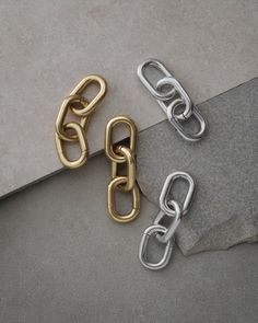 Bonded for countless wears, our Galen Chain Hangers are boldly balanced for your industrial expressions. Hangers comprising double or triple-linked cable chains in gold, silver or two-toned combinations to lock down grunge grandeur for all genders at any occasion. Sold as a pair. Recommended for stretched piercings 4mm (6g) and above. Each piece is lovingly crafted by hand, under ethical working conditions. Please allow for minor imperfections that are true to handcrafted jewelry. No two pieces Crochet Silver, Stretched Ear, Jewelry Ear, Ear Hangers, Ear Weights, Ear Gauges, Halloween Sale, Dark Gold, Classic Gold