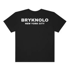 Our Bryknolo NYC black garment-dyed t-shirt is made with 100% ring-spun cotton. The soft-washed, garment-dyed fabric brings extra coziness to your wardrobe while the relaxed fit makes it an excellent daily choice. The double-needle stitching throughout the tee makes it highly durable while the lack of side-seams helps Black T Shirt, Black Tshirt