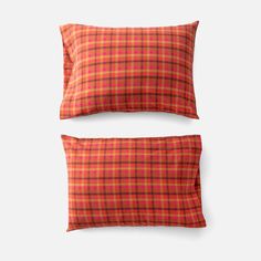 Give yourself a soft spot to rest with the Highland Pillow Case. Made of 100% cotton flannel, it features a camp-inspired plaid pattern with jolts of color for a look that’s both timeless and unexpected. Layer it with your favorite quilt to create your coziest winter sanctuary yet. • 100% cotton flannel • Crafted in Portugal • A Schoolhouse Original | Highland Flannel Pillow Case, Set of 2 in Highland Persimmon Size King by Schoolhouse Flannel Pillow, Flannel Pillows, Serene Bedroom, Soft Spot, Home Decor Sale, Bedroom Furniture For Sale, Bedroom Refresh, Size King, Beds For Sale