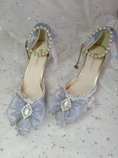 LBSFY - Princess kawaii shoes round head high heel Kawaii girl sweet lolita shoes pearl lace bowknot women shoes loli cosplay cos Kasut Pengantin, Champagne Shoes, Pearl Lace, Dr Shoes, Girls Tea Party, All Black Shoes, Pearl Love, Kawaii Shoes, Womens Stilettos