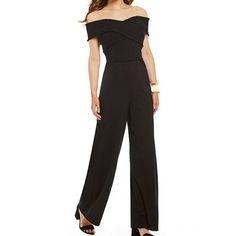 New. Smocked Sweetheart Neck On Or Off-The-Shoulder Wide Leg From Gb, This Jumpsuit Features: Fitted On Top And Loose Wide Leg Pant Off The Shoulder X-Cross Neckline Sleeveless Smocking Detail Full Length Flare Leg Pull-On Construction Rayon/Nylon/Spandex Machine Wash Flattering True To Size Comment If Measurements Needed Formal Holiday Party Wedding Celebration Sleek Chic Simple Feminine Dressy Comfortable Modest & Sexy Chic Off-shoulder Stretch Strapless Jumpsuit, Chic Stretch Strapless Off-shoulder Jumpsuit, Casual Off-shoulder Jumpsuits And Rompers For Party, Casual Off-shoulder Jumpsuits And Rompers For Night Out, Casual Off-shoulder Jumpsuit For Party, Black Fitted Off-shoulder Strapless Jumpsuit, Casual Evening High Waist Jumpsuits And Rompers, Casual High Waist Jumpsuits And Rompers For Evening, Casual Strapless Jumpsuit For Evening