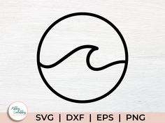 the logo for svg dxf eps / png is shown in black and white