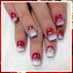 Christmas Nails Short - Get It Now! For more details, click to visit. Red And White Nails, Fancy Nails Designs, Christmas Gel Nails, Nails Red, Christmas Nails Acrylic, Short Acrylic Nails Designs, Nail Designs Glitter, Dip Powder Nails, Dipped Nails