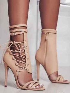 Check out these stunning Women's Gladiator Cross-Tied Lace Up Buckle Strap Heels. Sandals High Heels, High Heel Dress, High Heels Boots, Peep Toe Sandals, Strap Shoes, Leather Shoes Woman, Women Sandals, Open Toe Sandals, Toe Sandals