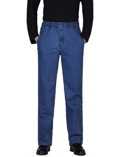 PRICES MAY VARY. Two style: #1 Denim(98% cotton+2% spandex), #2 Non-elastic waist Casual Pants(100% cotton) Jeans: Full elastic waistband, with belt loops. Loose fit, High waist, Straight legs, Pure color. Zipper fly closure, 2 front slash pockets 2 back pockets. Great for you to wear for work, business, stay at home, or travel, party, play golf, daily casual life. Suitable for spring/fall/winter. Machine wash or hand wash. Full Elastic Waist Casual Straight Jeans

Simply stretch the elastic wai Formal Dress Pants, Loose Straight Jeans, Winter Wardrobe Essentials, Elastic Waist Jeans, Tall Pants, Tall Jeans, Twill Pants, Pants Casual, Casual Denim