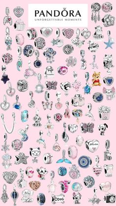 Pandora Charms Pink, Pandora Pink, Pandora Disney, Pandora Bracelet Charms