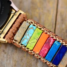 Be bold and creative in your style with the unique 7-color Samsung Galaxy Watch Band. Crafted for luxury, each band offers an exquisite combination of vibrant colors to elevate your look and make a statement. Material: Imperial Jasper. Watch strap is fully customizable and is perfect for small wrists and big wrists! For Samsung Galaxy watch 4/5 Returns: Money back guarantee (30 days free return) About Shipping: Your item will typically arrive in 7-14 days. Return Policy Contact us Trendy Multicolor Quartz Watches, Adjustable Multicolor Bracelet Strap Watch Accessories, Trendy Multicolor Watches As Gifts, Multicolor Watches With Bracelet Strap As Gift, Multicolor Bracelet Strap Watch As Gift, Modern Adjustable Multicolor Watch Accessories, Modern Multicolor Adjustable Watch Accessories, Trendy Watches With Bracelet Strap As Gift, Trendy Watches With Bracelet Strap For Gift