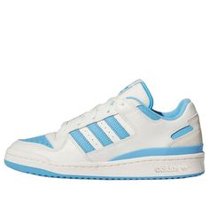 adidas Forum Low CL 'Ivory Semi Blue' IG3779 Blue Sporty Sneakers With Three Stripes, Blue Streetwear Sneakers With Three Stripes, Blue Athleisure Sneakers With Adidas Branding, Blue Athleisure Sneakers With Three Stripes Branding, Blue Adidas Sportswear Sneakers, Adidas Forum Low Cl, Adidas Forum Low, Forum Low, Adidas Forum