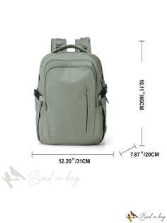 Bird in Bag - Backpack with 15.6-inch Laptop Compartment for Travel and Business, Waterproof Carry-on Backpack with Shoe Comp Standard Backpack For Outdoor, Standard Solid Backpack For Outdoor Use, Solid Standard Backpack For Outdoor, Solid Color Standard Backpack For Outdoor Use, Waterproof Solid Color Travel Backpack, Waterproof Backpack For Travel, Green Waterproof Backpack For Daily Use, Gray Waterproof Backpack For Daily Use, Practical Green Waterproof Backpack