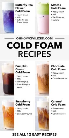 different types of cold drinks and how to make them