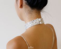 Item number: Rhinestone Bridal Choker Necklace #119 Made To Order, Custom Order Each crystal is applied by hand, perfect for the a glamorous bride. This beautiful rhinestone bridal choker necklace is adored with intricate rhinestone crystals and beads, and it is very comfortable to wear. Color: white, light ivory, ivory Materials: rhinestone, beads, tulle and satin Width: 1 inch (2.5 cm) Length : please send me your neck measurement when you order this bridal choker How to wear your choker neckl Diamond Choker Bridal Necklace For Wedding, Crystal Choker With Sparkling Stones For Wedding, Wedding Crystal Choker With Sparkling Stones, Sparkling Stone Bridal Choker For Wedding, Hand Set Choker Bridal Necklace For Wedding, Silver Adjustable Choker For Weddings, Hand Set Bridal Choker Necklace For Wedding, Rhinestone Choker Bridal Necklace For Wedding, Silver Rhinestone Wedding Choker